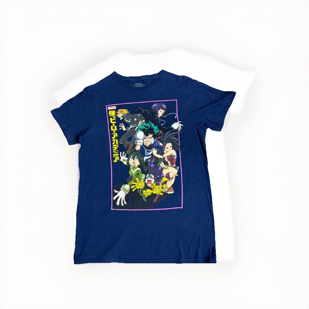 My Hero Academia T -Shirt Mens Small Dark Blue Anime Cartoon Japan